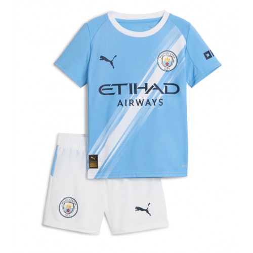 Manchester City Primera Equipación Niños 2025-26 Manga Corta (+ Pantalones cortos)
